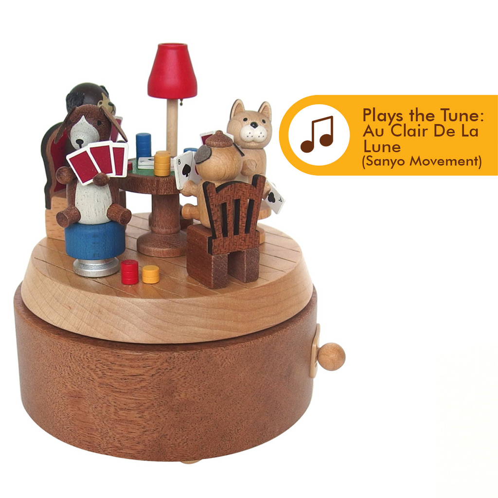Poker Night Wooden Music Box | Wooderful Life | ShopMusicBox.com